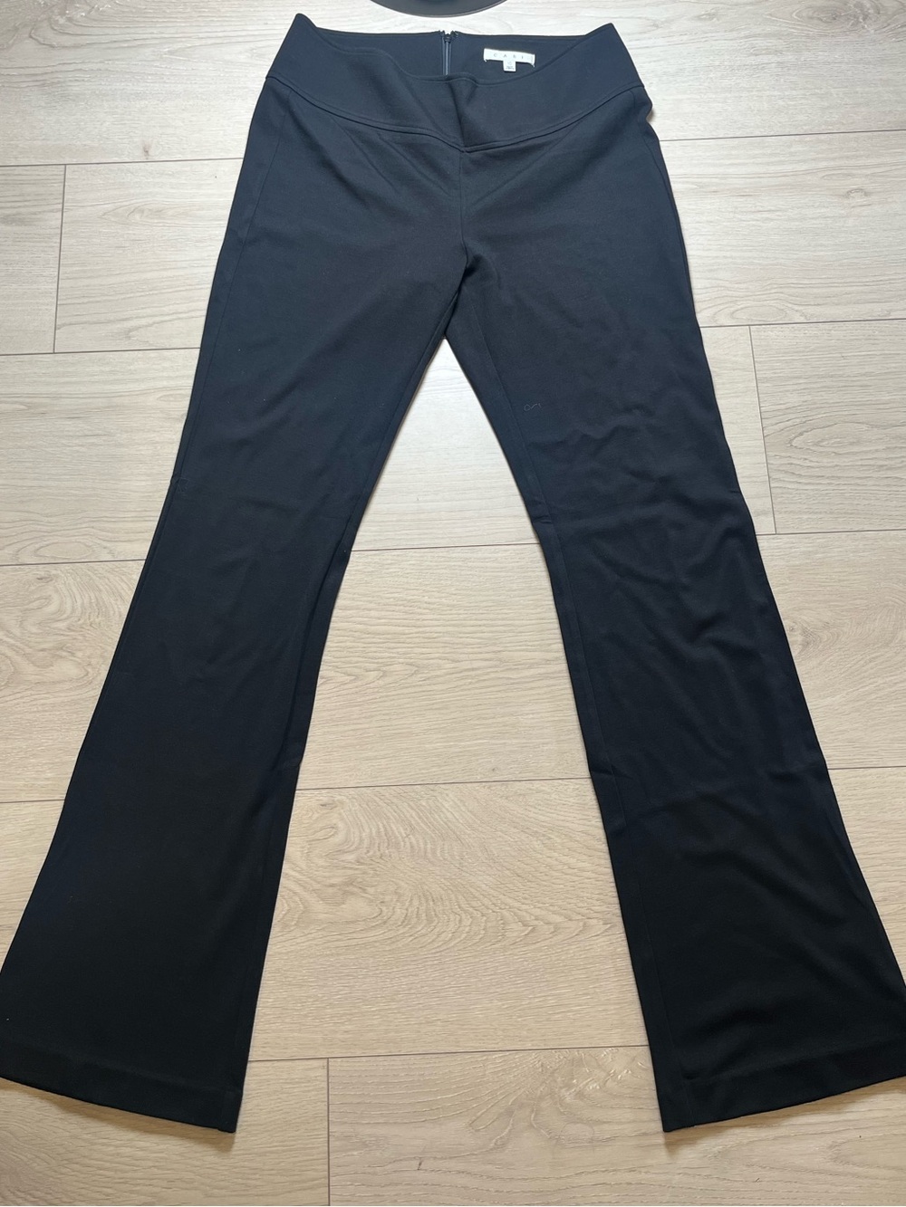 CAbi Women's Black Stretch Bootcut Pants back zipper tall girl size 10